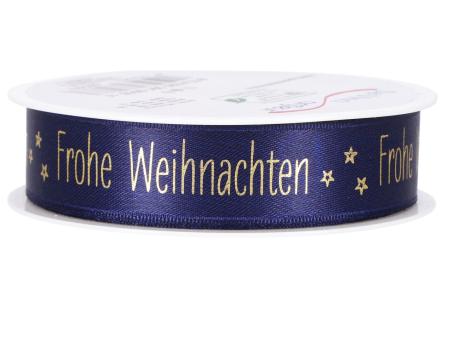 Band Satin Frohe Weihnachten 25mm 18mr 25mm 18mr