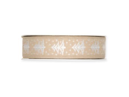 Band Tannenbaum 25mm 15mr Motiv gewebt 25mm 15mr