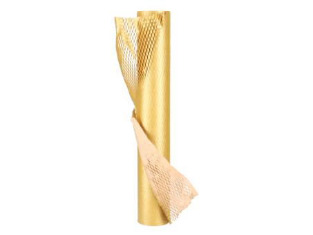 Papier Bienenwabe B50cm L25mr zweiseitig gold/natron 80gm² 100% FSC B50cm 25mr