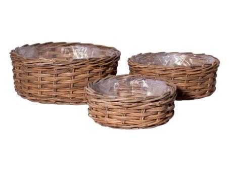 Korbschale Kubo Rattan rund Set3 (D31/38/45 H12/15/19cm) D31-45 H12-19cm