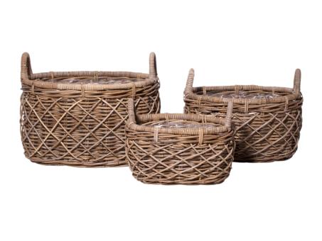 Korb Kubo Rattan oval Set3 (L36/44/52 B22/30/38 H20/25/30cm) 