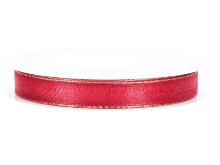 Band Xmas Organza Goldkante 15mm 20mr 