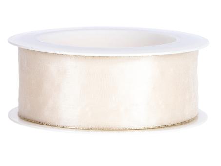 Band Xmas Organza Goldkante 40mm 20mr 40mm 20mr