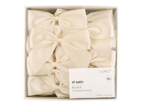 Schleife Satin am Drahtclip 50St/Box  B8 H6cm 