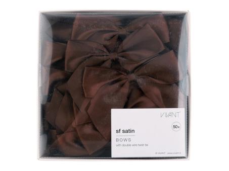 Schleife Satin am Drahtclip 50St/Box  B8 H6cm B8 H6cm