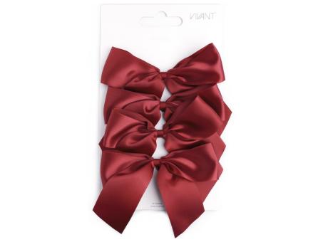 Schleife Satin am Draht 4St auf VK-Blisterkarte B12 H10cm B12 H10cm