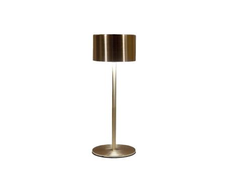 Tischlampe LED rund warmweiss dimmbar m Akku u USB Ladekabel H22 B5cm