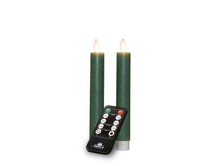 Stabkerze Rustikal wachs begwegliche Flamme inkl. Fernbedienung / Timer u USB Kabel 