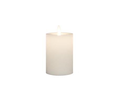 Stumpenkerze Rustikal wachs bewegliche Flamme inkl. Fernbedienung / Timer u USB Kabel 