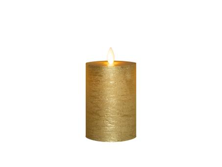Stumpenkerze Rustikal wachs bewegliche Flamme inkl. Fernbedienung / Timer u USB Kabel 