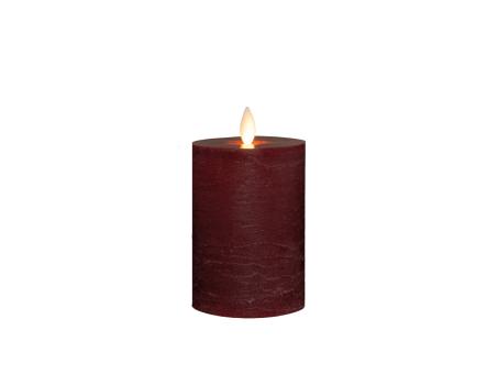 Stumpenkerze Rustikal wachs bewegliche Flamme inkl. Fernbedienung / Timer u USB Kabel 