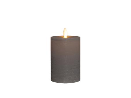 Stumpenkerze Rustikal wachs bewegliche Flamme inkl. Fernbedienung / Timer u USB Kabel 