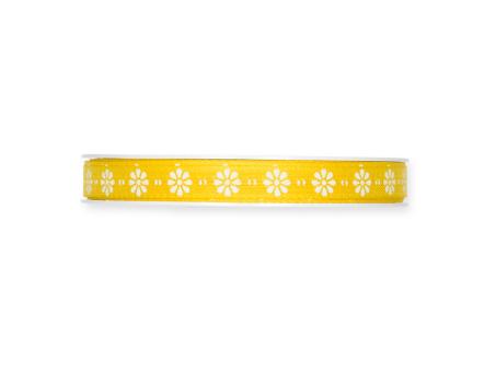 Band Baumwolloptik Blumendruck 10mm 20mr 100% Polyester 10mm 20mr