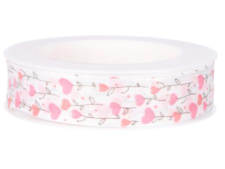 Band Herzblume formst. Kante 25mm 18mr 25mm 18mr