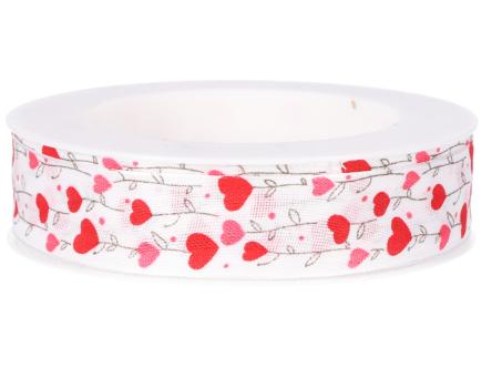 Band Herzblume m formst. Kante 25mm 18mr 25mm 18mr