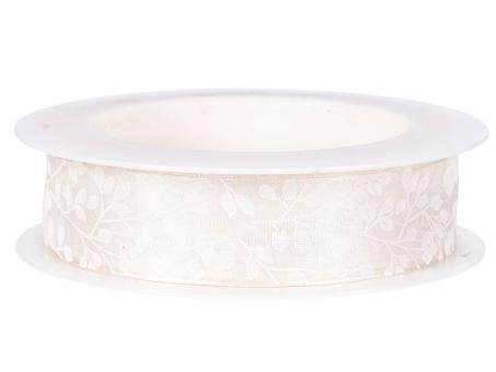 Band Organza Blumen m formst. Kante 25mm 18mr 25mm 18mr