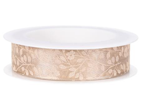 Band Organza Blumen m formst. Kante 25mm 18mr 25mm 18mr