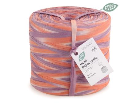 Raffiaband Papier zweifarbig imprägniert farbecht 5mm 500mr flieder hummer
 5mm 500mr