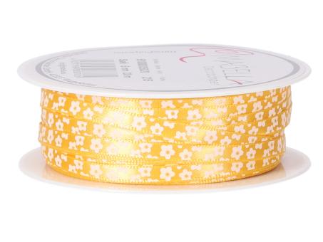 Band Satin m Blütendruck u Webkante 5mm 20mr 5mm 20mr