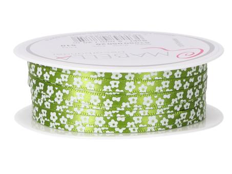 Band Satin m Blütendruck u Webkante 5mm 20mr 5mm 20mr