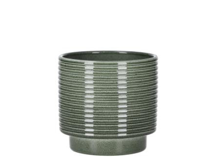 Kübel Rings D10,5cm lasur grün moos
