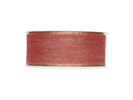 Band Leinen 40mm 18mr Lurex-Drahtkante 62% Leinen, 38% Polyester 40mm 18mr