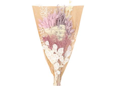 Trockenblumen Bouquet 150gr/Bd weiss rosa L60-70cm