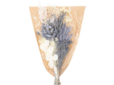 Trockenblumen Bouquet 150gr/Bd weiss grau L60-70cm
