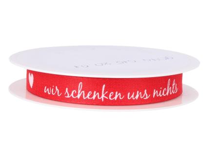 Band 'wir schenken uns nichts' 15mm 18mr 15mm 18mr