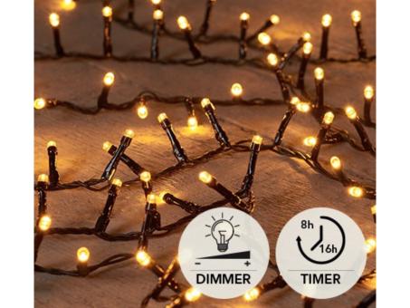Lichterkette Baum LED warmgold 700 Lichter outdoor dimmbar m Timer u Netzteil für H2-2,4m IVY L16mr (+4mr)