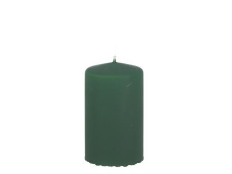 Stumpen Samt H100 D60 jägergrün Safe Candle ca. 36Std Brenndauer D6 H10cm