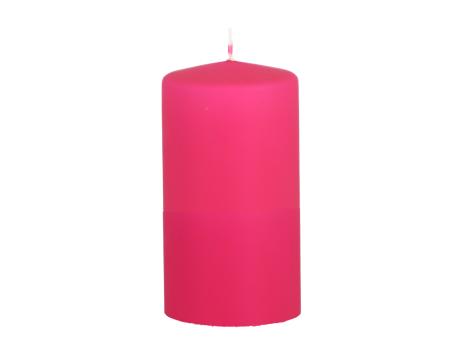 Stumpen Samt H130 D70 fuchsia Safe Candle ca. 61Std Brenndauer D7 H13cm