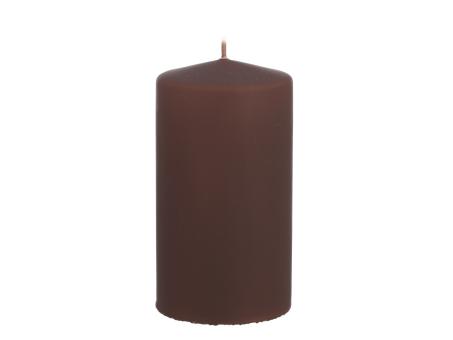 Stumpen Samt H130 D70 espresso Safe Candle ca. 61Std Brenndauer D7 H13cm