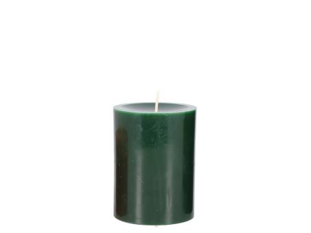 Kerze Chalet H80 D60 jägergrün Safe Candle Cello D6 H8cm