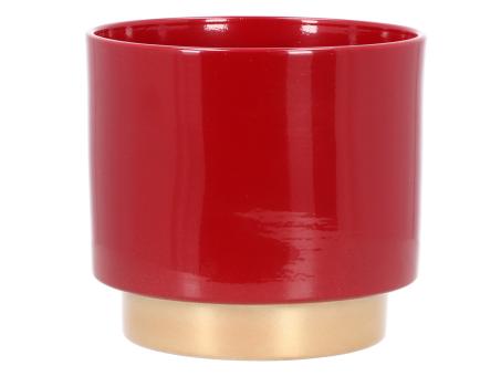 Kübel Bicolor D19cm rot gold  D19cm 