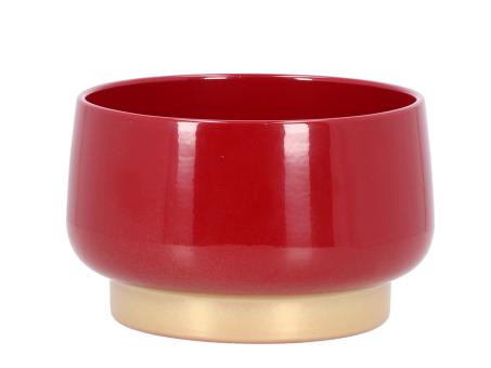Schale Bicolor D18cm rot gold D18cm