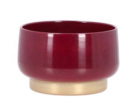 Schale Bicolor D18cm brombeer gold D18cm