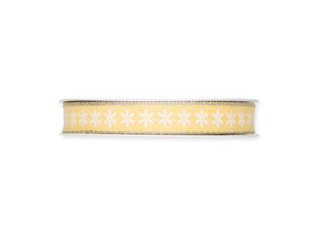 Band Blütendruck 15mm 18mr Leinenkante 19% Leinen, 81% Polyester 15mm 18mr