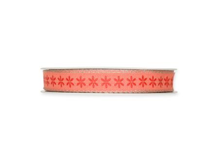 Band Blütendruck 15mm 18mr Leinenkante 19% Leinen, 81% Polyester 15mm 18mr