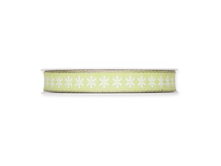 Band Blütendruck 15mm 18mr Leinenkante 19% Leinen, 81% Polyester 15mm 18mr