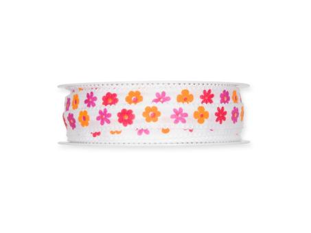 Band Blütendruck 15mm 18mr 100% Polyester 15mm 18mr