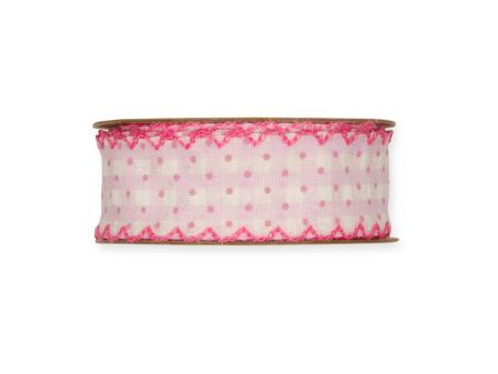 Band Karo Punkte 25mm 5mr 100% Polyester 25mm 5mr