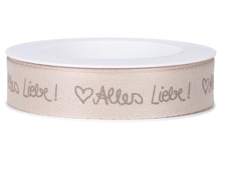Band Baumwolloptik Alles Liebe 15mm 18mr 15mm 18mr