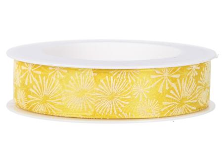 Band Blumen m formst. Kante 25mm 18mr 25mm 18mr