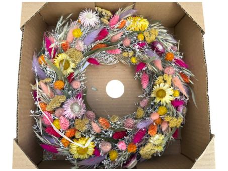 Kranz Trockenblumenmix bunt D20cm 