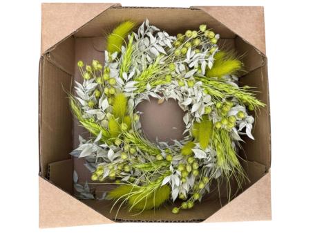 Kranz Trockenblumenmix Lagurus 3fb D20cm D20cm
