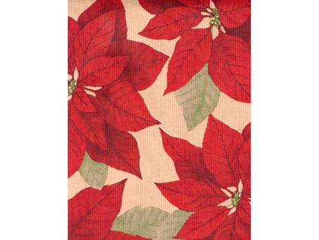Blumenseide Kraftpapier 75cm 9kg Poinsettia rot-natur 40gr/qm nassfest inklusive Entsorgungsgebühren rot natur