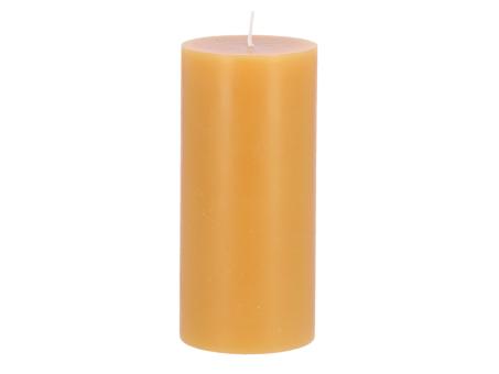 Edelkerze Smooth durchgefärbt H130 D60 honig ca. 54Std Brenndauer D6 H13cm