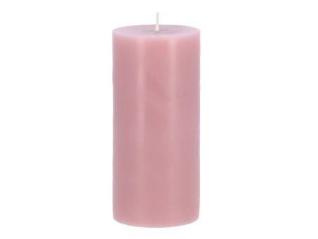 Edelkerze Smooth durchgefärbt H130 D60 rosa ca. 54Std Brenndauer D6 H13cm
