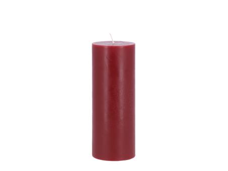 Edelkerze Smooth durchgefärbt H180 D70 rot ca. 76 Std Brenndauer D7 H18cm